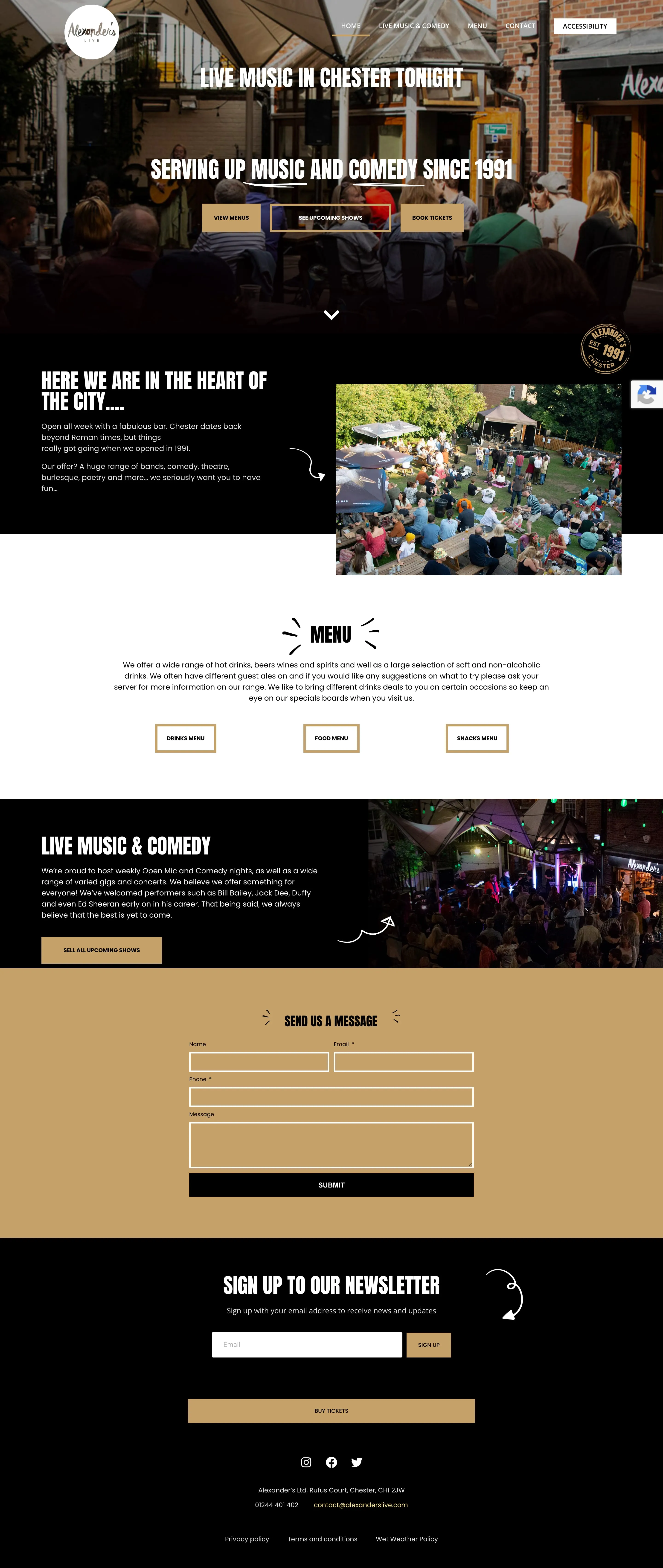 Alexander's Live: the site we built
