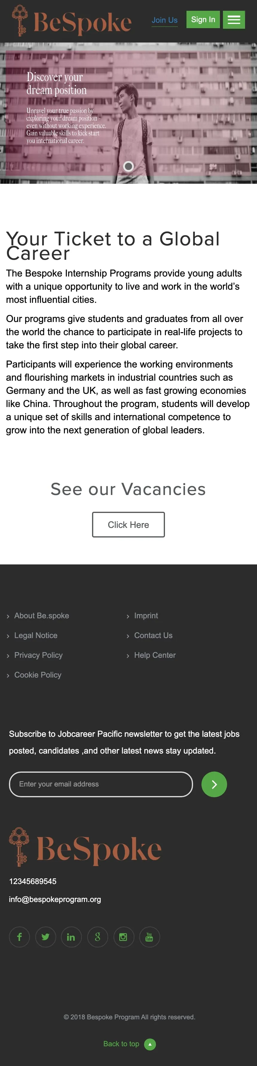 Bespoke Recruitment Program on a phone.