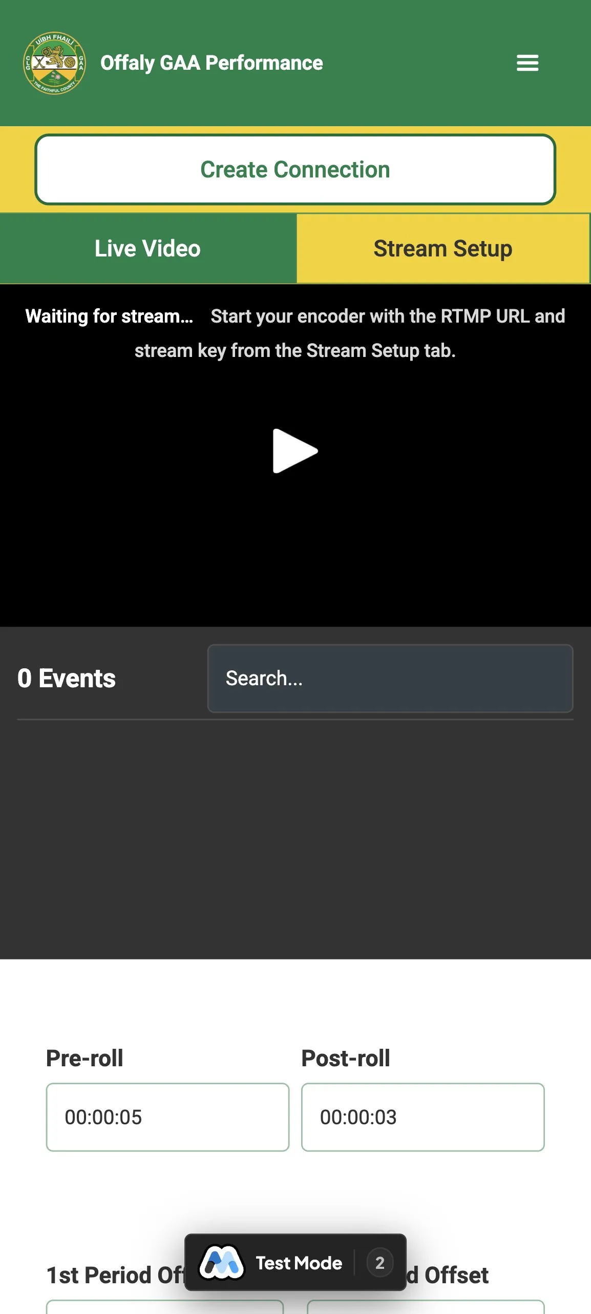 Performa Sports on a phone.