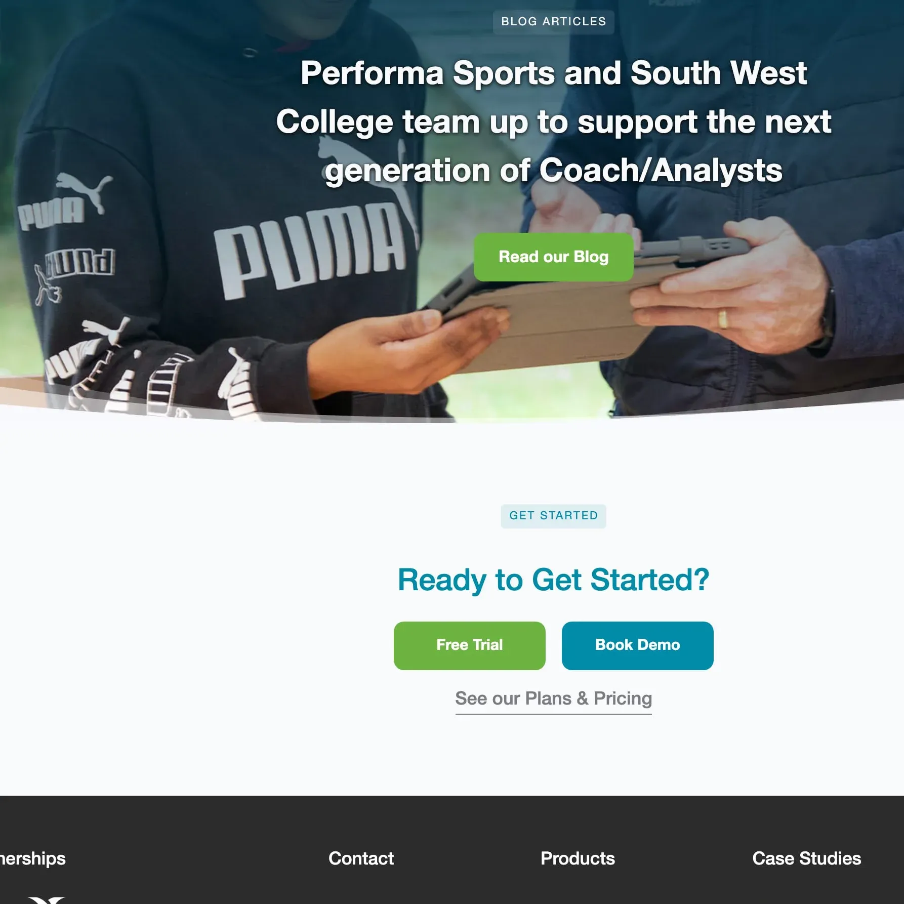 Performa Sports, Blog up close.