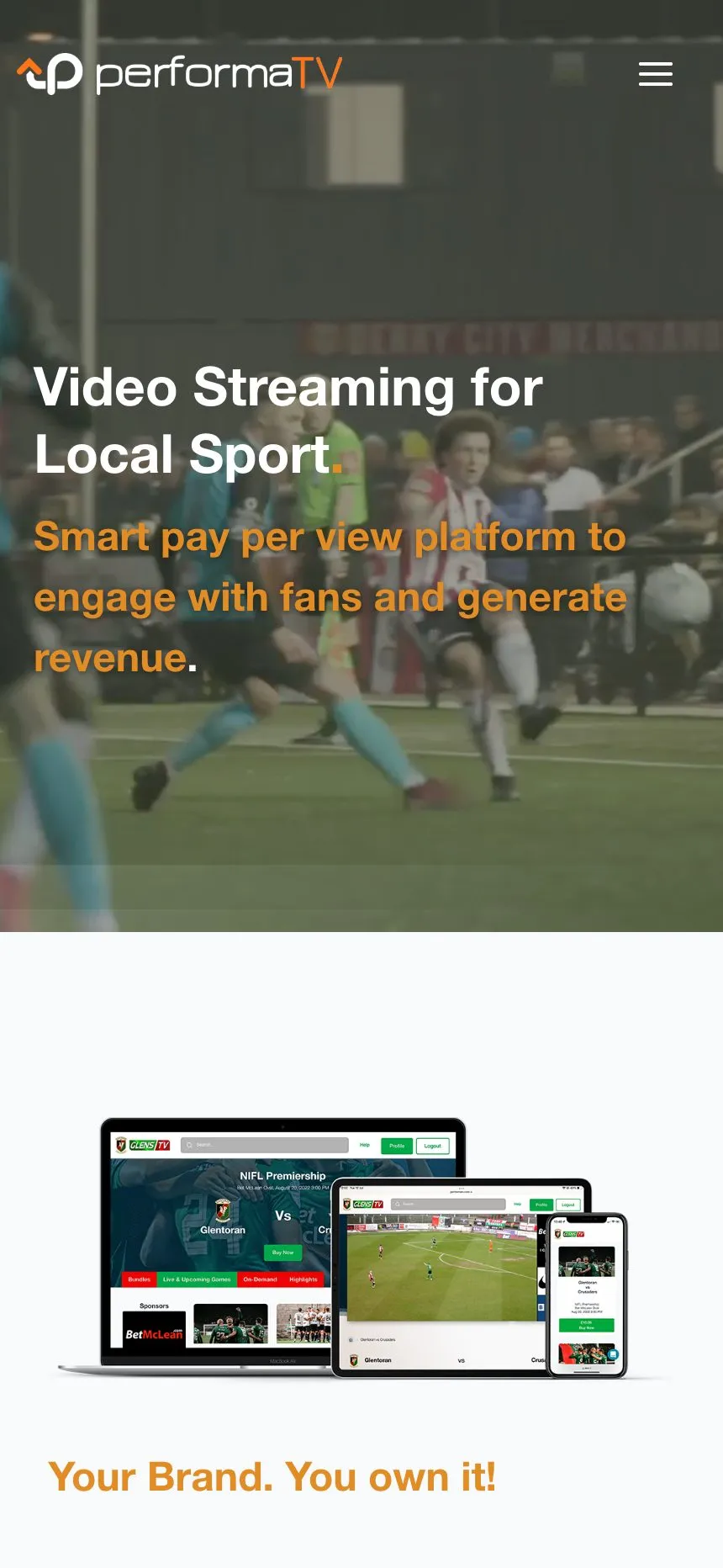 Performa TV on a phone.